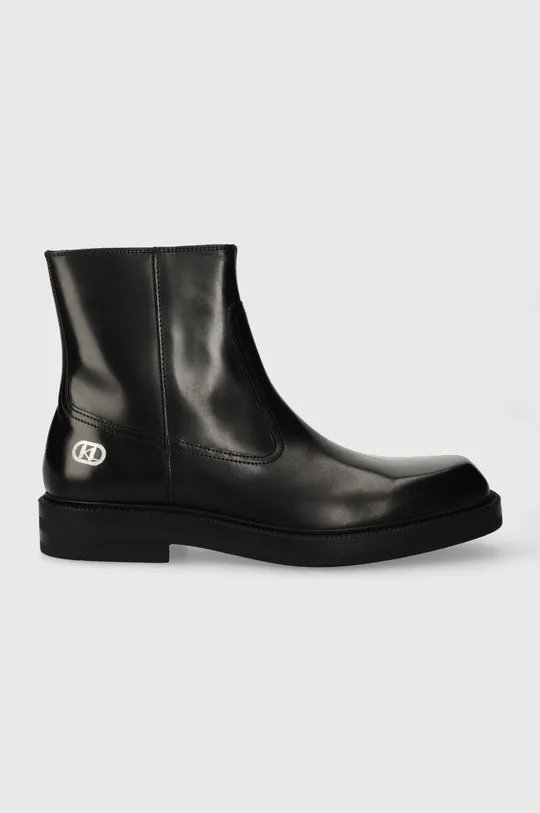 čierna Kožená obuv Karl Lagerfeld KRAFTMAN Pánsky