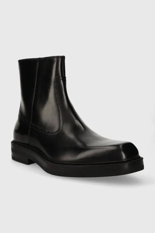 Usnjeni čevlji Karl Lagerfeld KRAFTMAN črna