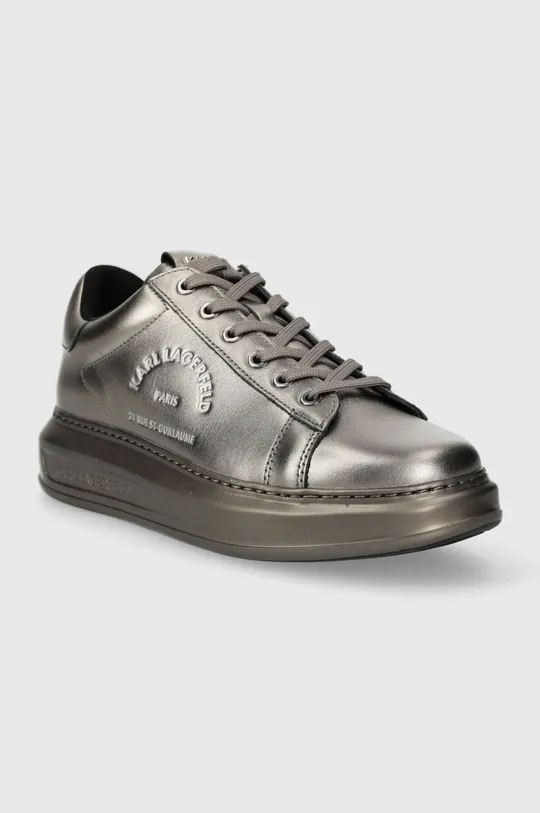 Шкіряні кросівки Karl Lagerfeld KAPRI MENS KC срібний