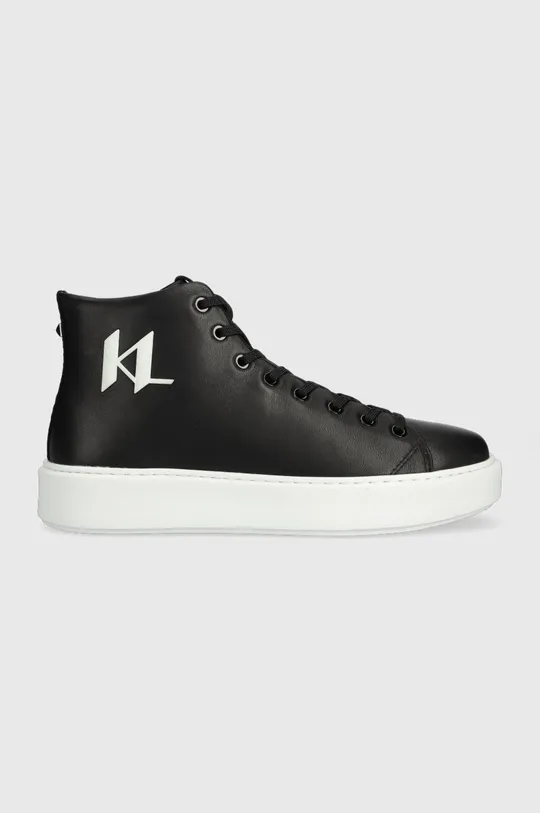 czarny Karl Lagerfeld sneakersy skórzane MAXI KUP Męski