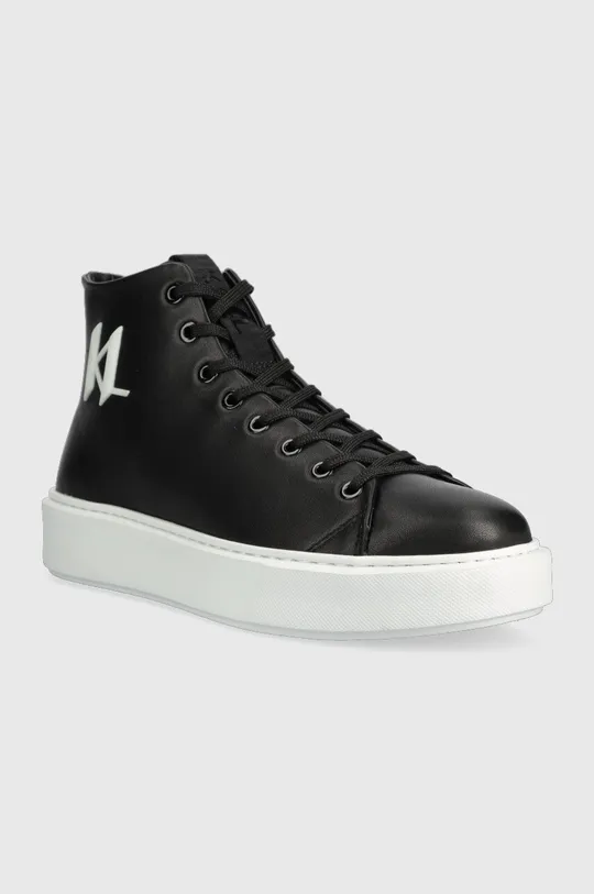 Karl Lagerfeld sneakersy skórzane MAXI KUP czarny