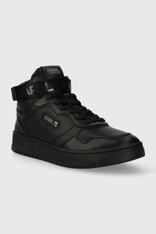 Кожаные кроссовки Karl Lagerfeld KREW KC чёрный