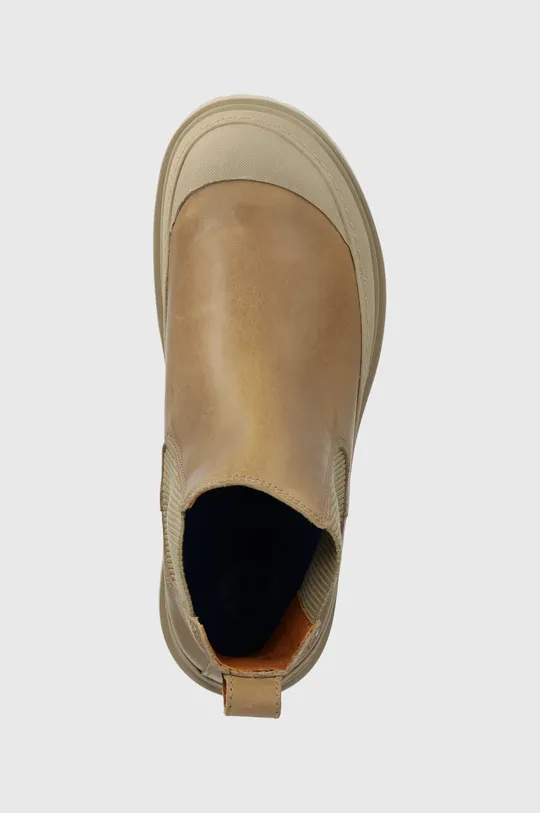 barna Birkenstock magasszárú cipő velúrból