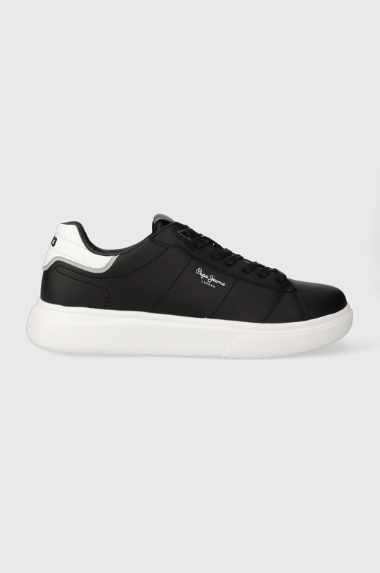 czarny Pepe Jeans sneakersy skórzane EATON BASIC Męski