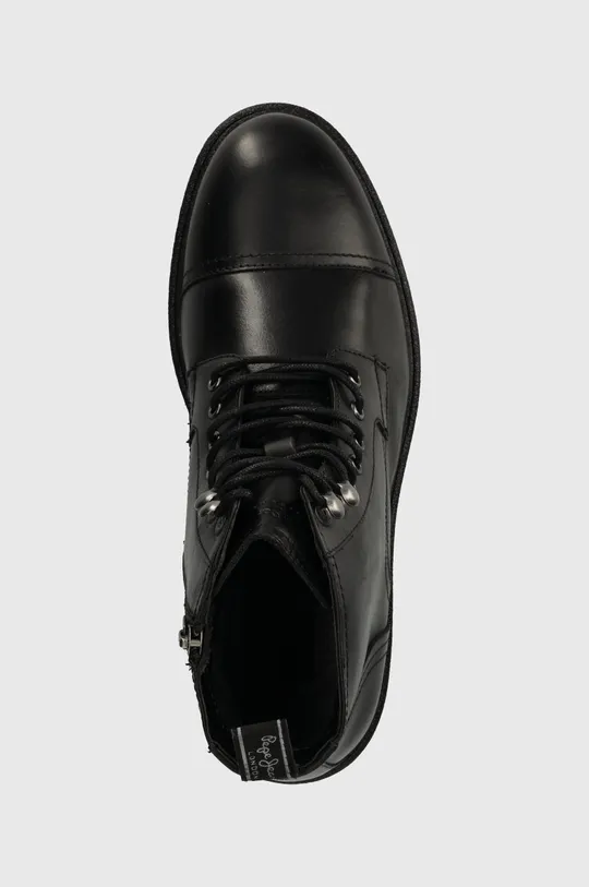 μαύρο Δερμάτινα παπούτσια Pepe Jeans LOGAN BOOT