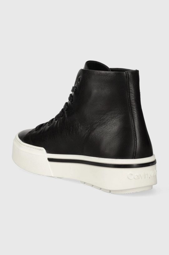 Kožne tenisice Calvin Klein HIGH TOP LACE UP Vanjski dio: Prirodna koža Unutrašnji dio: Tekstilni materijal Potplat: Sintetički materijal