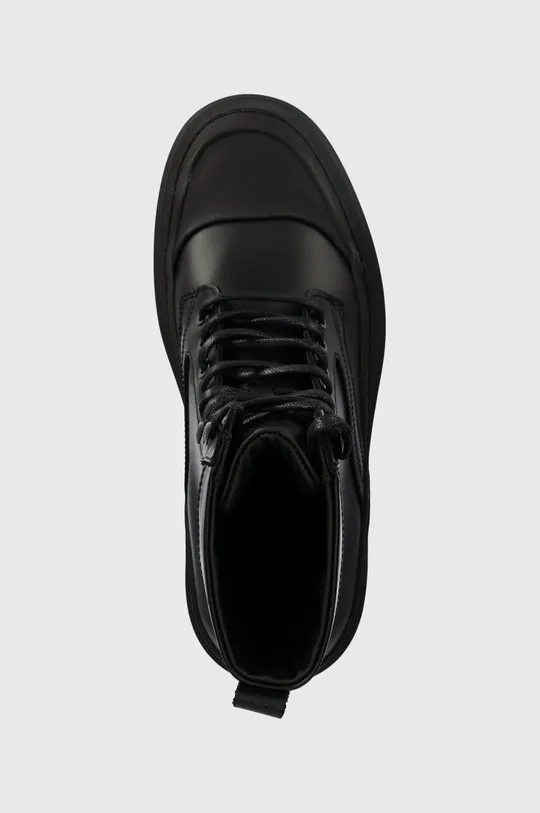 fekete Calvin Klein bőr cipő LACE UP BOOT HIGH