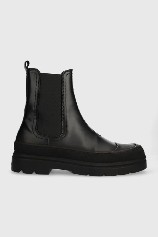 μαύρο Δερμάτινες μπότες τσέλσι Calvin Klein CHELSEA Ανδρικά