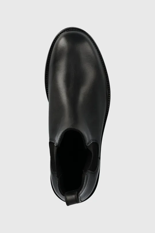 fekete Calvin Klein bőr cipő CHELSEA BOOT