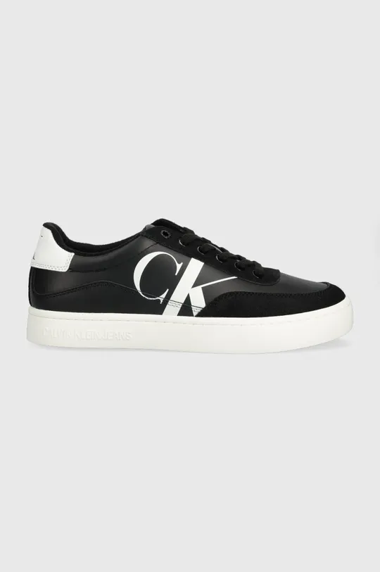 μαύρο Δερμάτινα αθλητικά παπούτσια Calvin Klein Jeans CLASSIC CUPSOLE LACEUP MIX LTH Ανδρικά