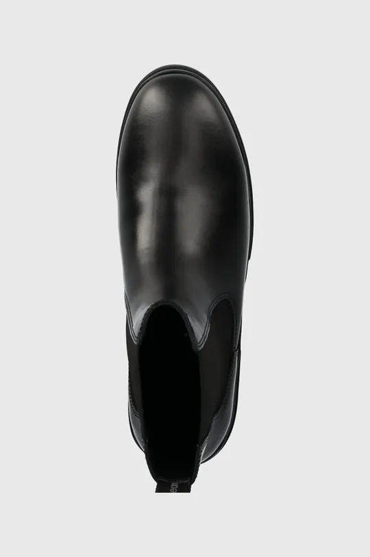 crna Kožne gležnjače Calvin Klein Jeans TRANSP COMBAT CHELSEA LTH
