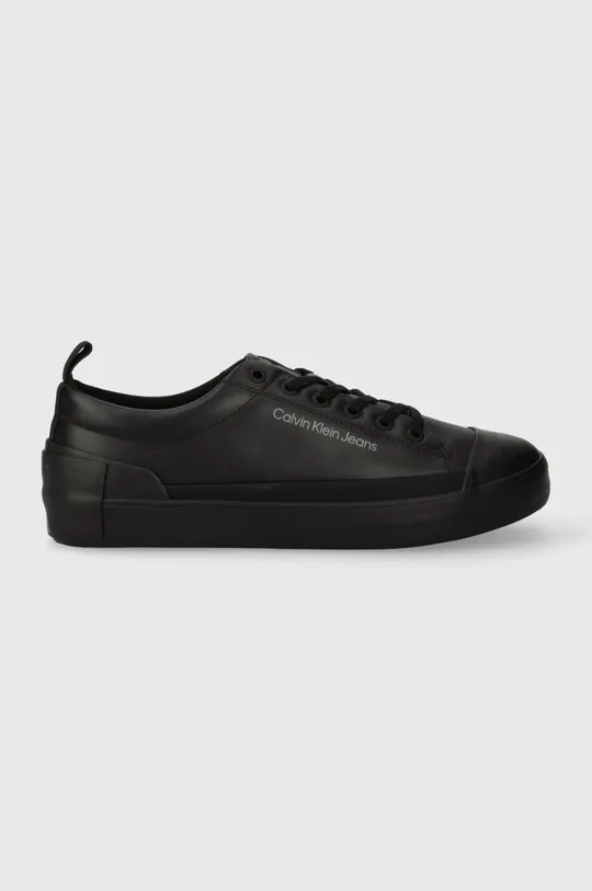 μαύρο Δερμάτινα ελαφριά παπούτσια Calvin Klein Jeans VULCANIZED LACEUP LOW LTH Ανδρικά