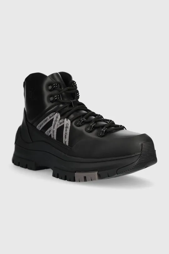 Calvin Klein Jeans sportcipő HIKING LACE UP BOOT LTH fekete