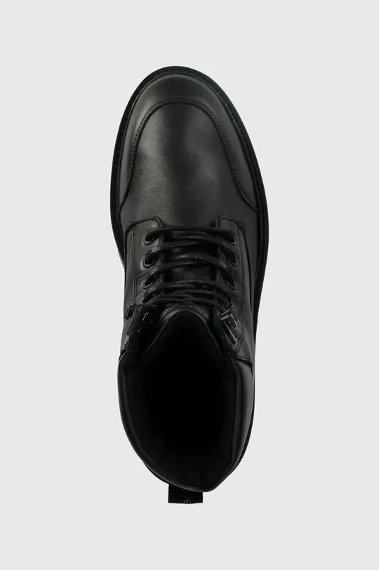 čierna Kožené členkové topánky Calvin Klein Jeans COMBAT MID LACEUP WL LTH