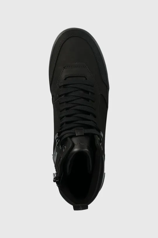 μαύρο Σουέτ αθλητικά παπούτσια Calvin Klein Jeans VULCANIZED LACEUP MID LTH