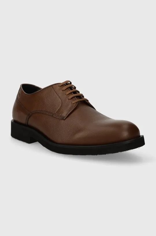 Шкіряні туфлі BOSS Baird коричневий