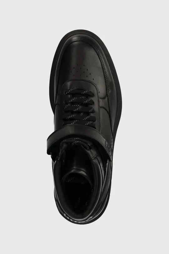 μαύρο Δερμάτινες μπότες πεζοπορίας HUGO Denzel