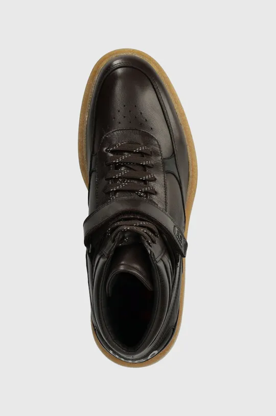 hnedá Kožená obuv HUGO Denzel