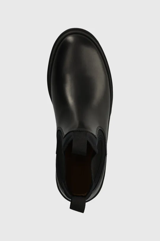 black A.P.C. leather chelsea boots