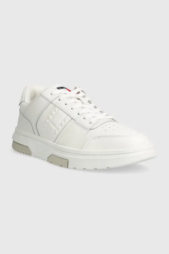 Tommy Jeans sneakersy skórzane TJM LEATHER CUPSOLE 2.0 biały