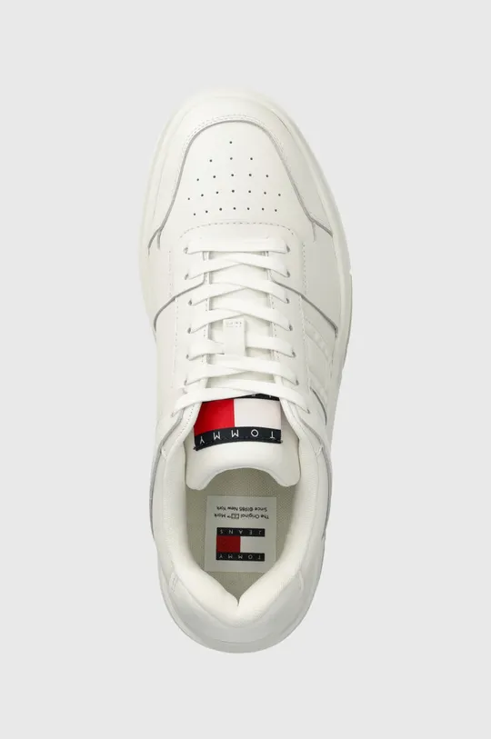 biały Tommy Jeans sneakersy skórzane TJM LEATHER CUPSOLE 2.0