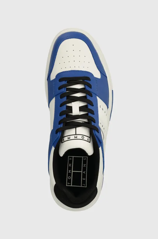 μπλε Δερμάτινα αθλητικά παπούτσια Tommy Jeans TJM LEATHER CUPSOLE 2.0
