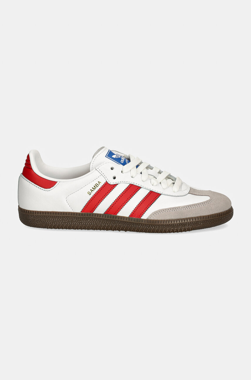 adidas Originals sneakers din piele întoarsă Samba OG alb