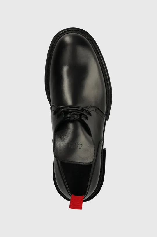black 424 leather shoes