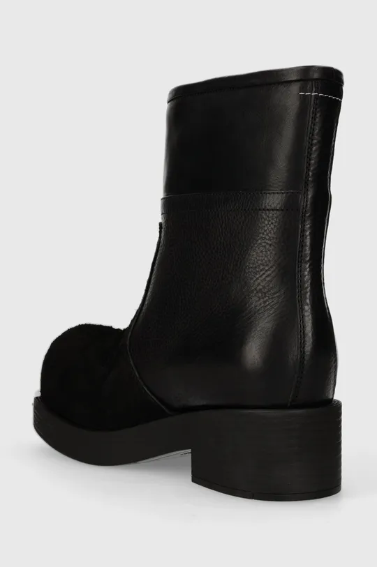 čierna Kožená obuv MM6 Maison Margiela Ankle Boot