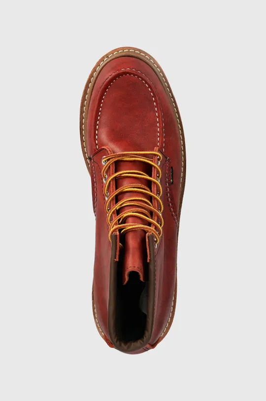red Red Wing leather shoes Moc Toe