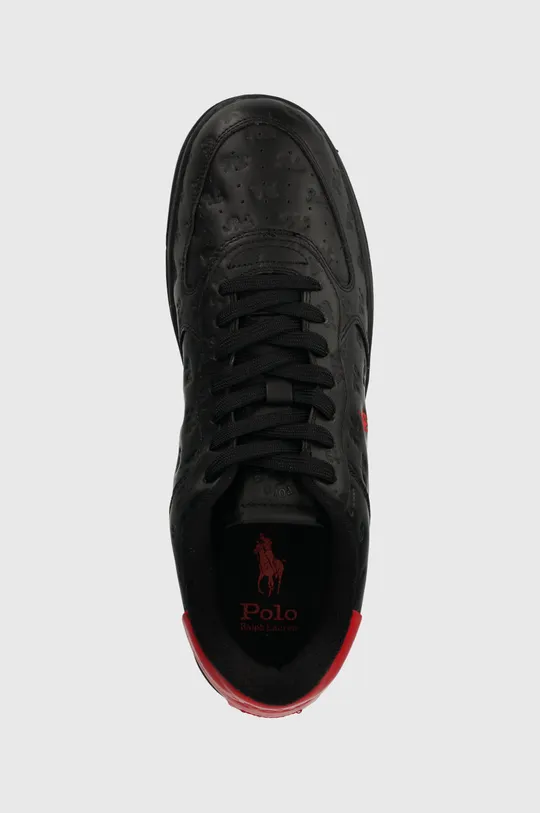 μαύρο Δερμάτινα αθλητικά παπούτσια Polo Ralph Lauren Masters CRT