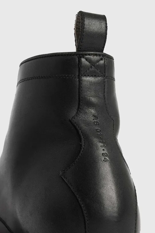 fekete AllSaints bőr cipő Drago Boot