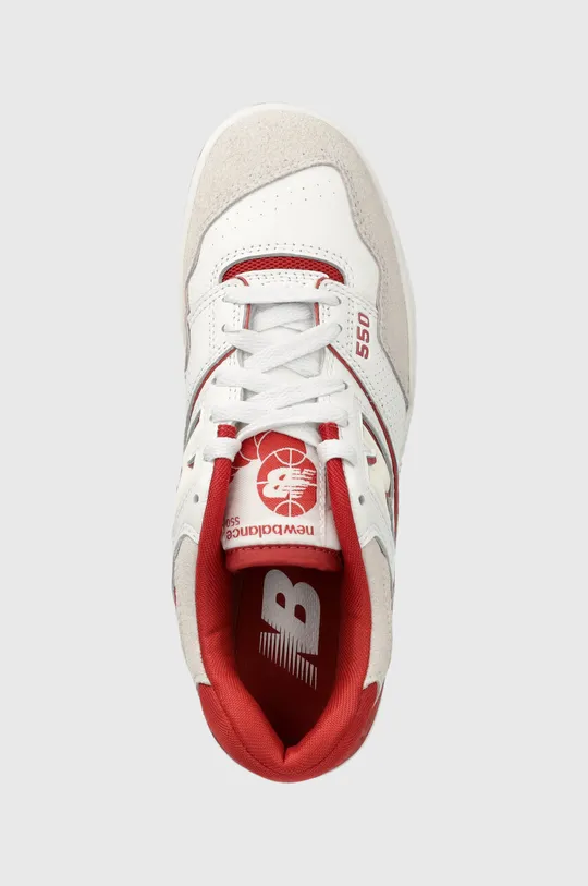 white New Balance sneakers 550