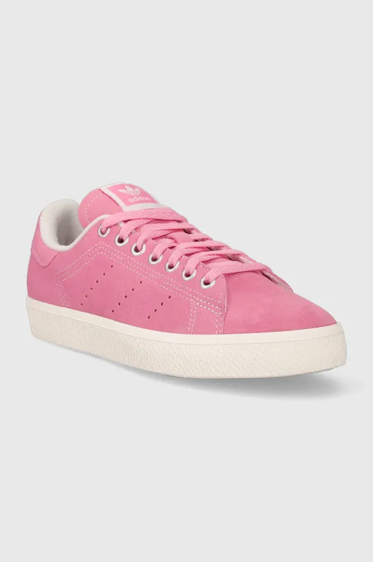 adidas Originals sneakers din piele întoarsă Stan Smith CS J roz