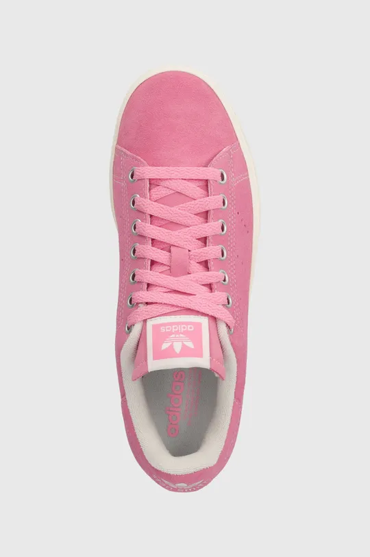 roz adidas Originals sneakers din piele întoarsă Stan Smith CS J