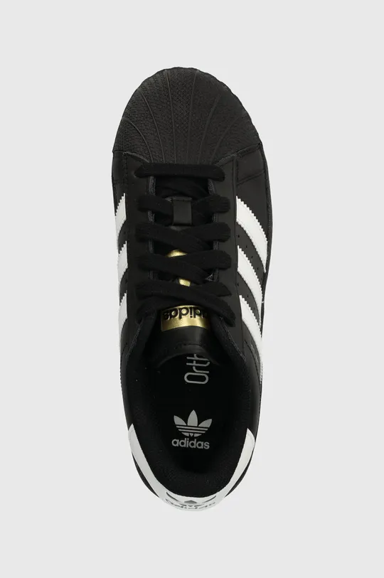 black adidas Originals leather sneakers Superstar XLG J