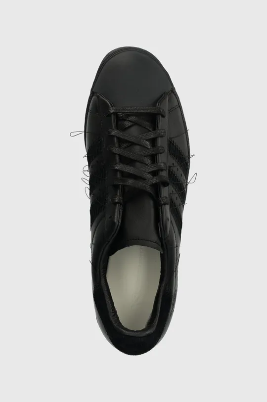 black Y-3 leather sneakers HP3127 SUPERSTAR