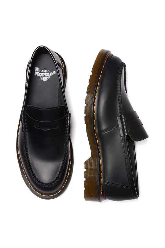 czarny Dr. Martens mokasyny skórzane Penton