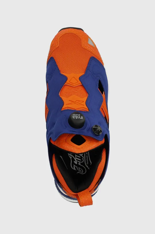 orange Reebok sneakers