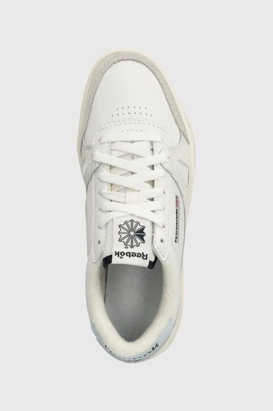 white Reebok leather sneakers