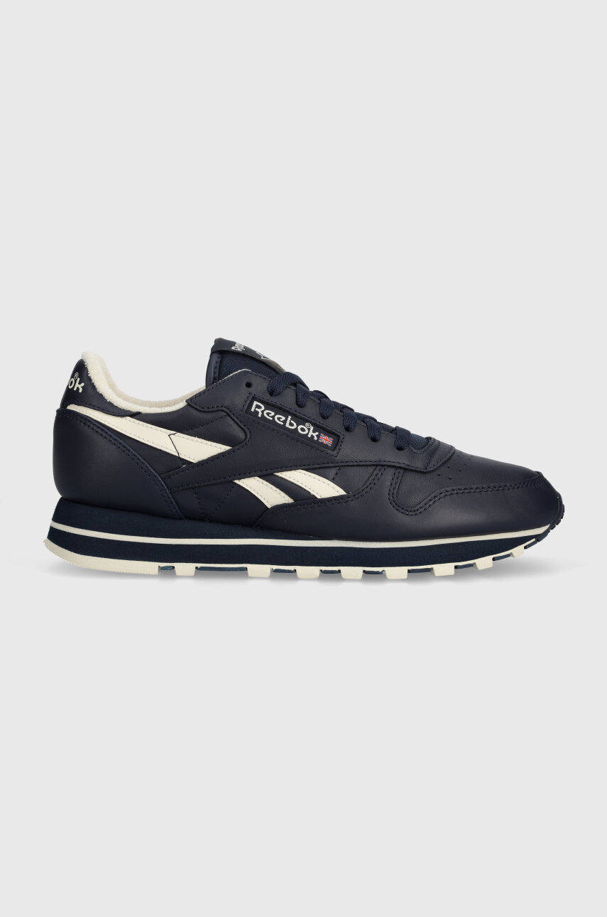 Кожаные кроссовки Reebok CLASSIC LEATHER цвет синий на PRM