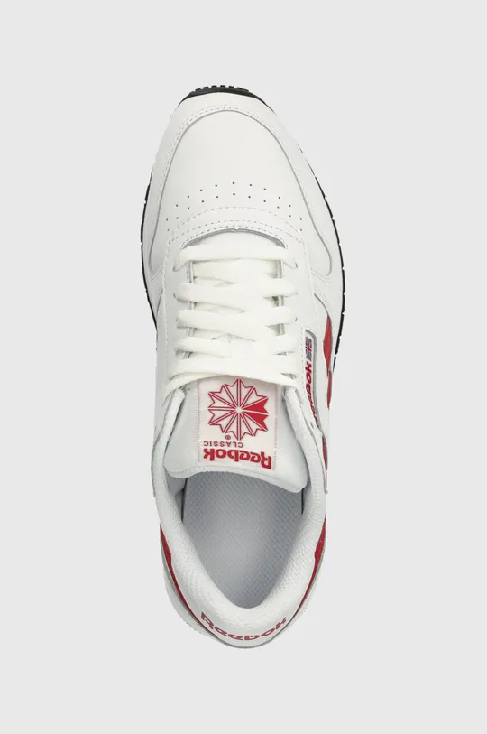 white Reebok leather sneakers