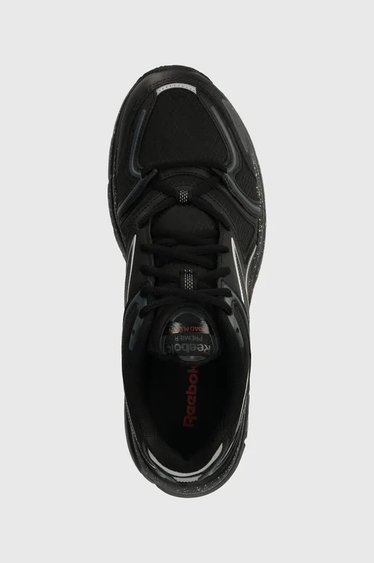 black Reebok running shoes