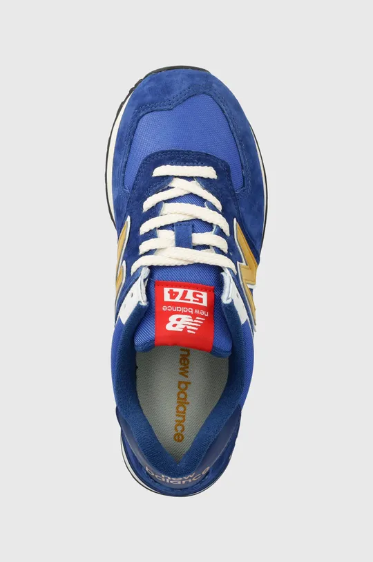 blue New Balance sneakers 574