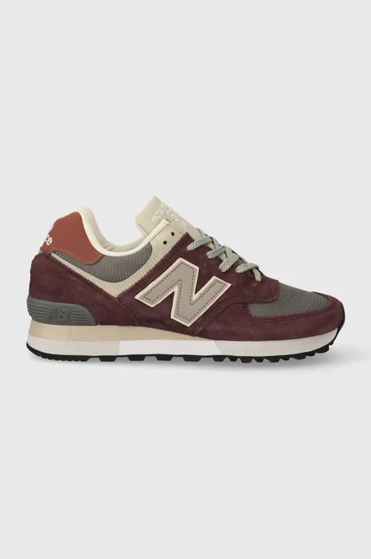 bordowy New Balance sneakersy OU576PTY Made in UK Unisex