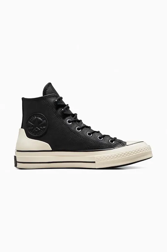 μαύρο Δερμάτινα ελαφριά παπούτσια Converse Chuck 70 Unisex