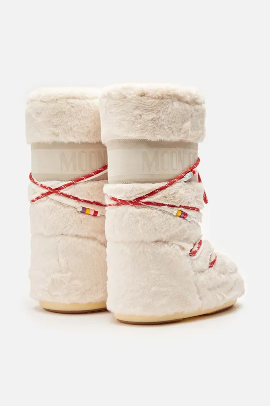 beżowy Moon Boot śniegowce Icon Faux Fur