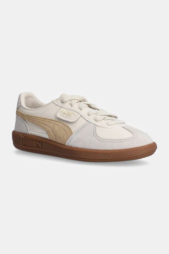 Кожени маратонки Puma Palermo гладка кожа бежов 396464