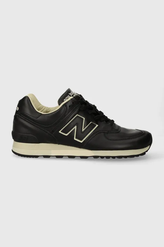 black New Balance leather sneakers Made in UK Unisex