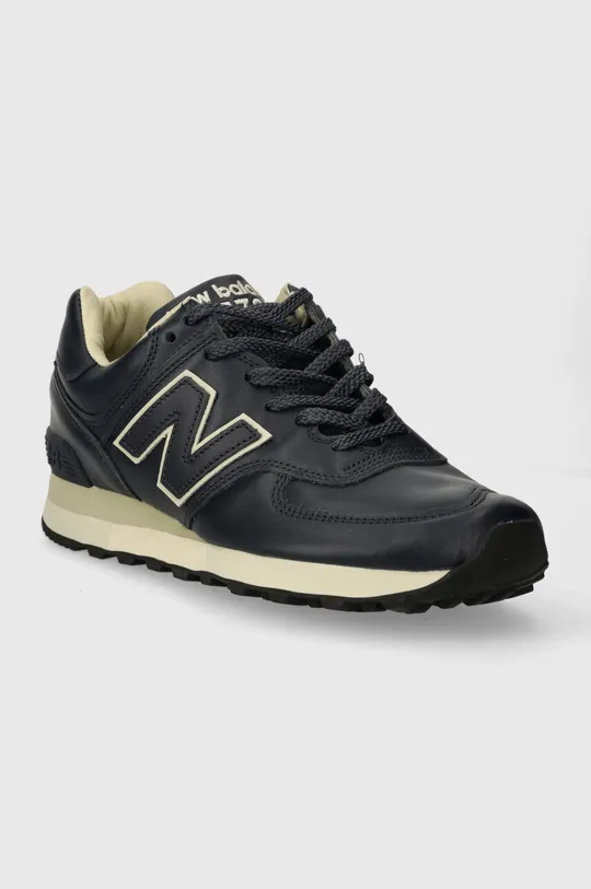 Kožené sneakers boty New Balance Made in UK námořnická modř
